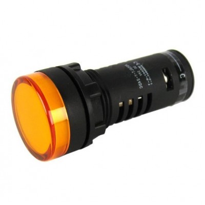 Ενδεικτική Λυχνία LED Φ22 Πόρτα Πίνακα Πορτοκαλί 230V AD56-22-А-230